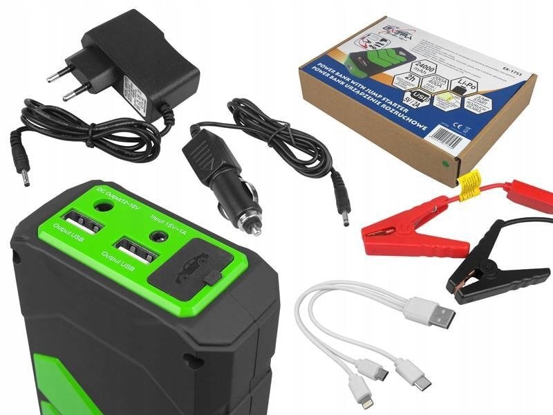 Automobiliai baterija kickstarter maitinimo blokas 24000 MAH kaina ir informacija | Elementų krovikliai | pigu.lt