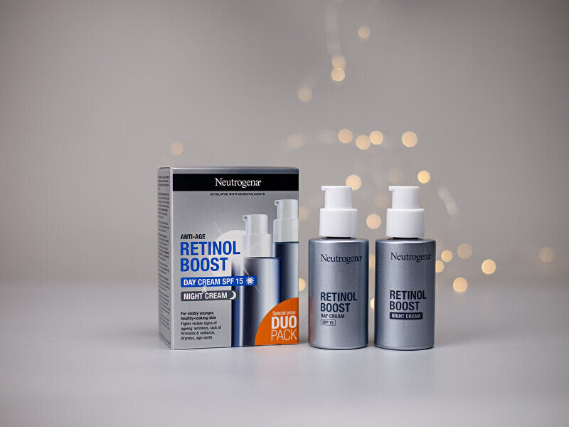 Kosmetikos rinkinys Neutrogena Retinol Boost: dieninis kremas SPF 15 50 ml + naktinis kremas su retinoliu 50 ml цена и информация | Veido kremai | pigu.lt