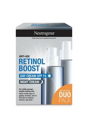 Косметический набор Neutrogena Retinol Boost: дневной крем SPF 15 50 мл + ночной крем с ретинолом 50 мл цена и информация | Кремы для лица | pigu.lt