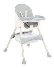 Стульчик для кормления Kikkaboo Brie 2in1, grey цена и информация | Стульчики для кормления | pigu.lt