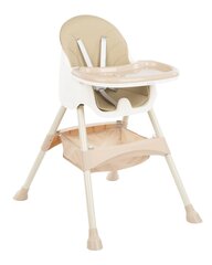 Стульчик для кормления Kikkaboo Brie 2in1, beige цена и информация | Стульчики для кормления | pigu.lt