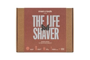 Набор бритвенных принадлежностей с обоюдоострой бритвой Men Rock Ultimate Shaving Gift Set Sandalwood цена и информация | Косметика и средства для бритья | pigu.lt
