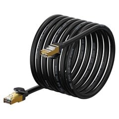 Сетевой кабель Baseus Ethernet RJ45, 10 Гбит/с, 8 м (черный) цена и информация | Кабели и провода | pigu.lt