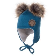 LENNE шапка из мериносовой шерсти Pipu 22588*668, петроль 4741593150999 цена и информация | Шапки, перчатки, шарфы для мальчиков | pigu.lt