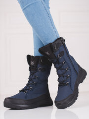 Žygio batai moterims DK POL80191, mėlyni kaina ir informacija | Aulinukai, ilgaauliai batai moterims | pigu.lt