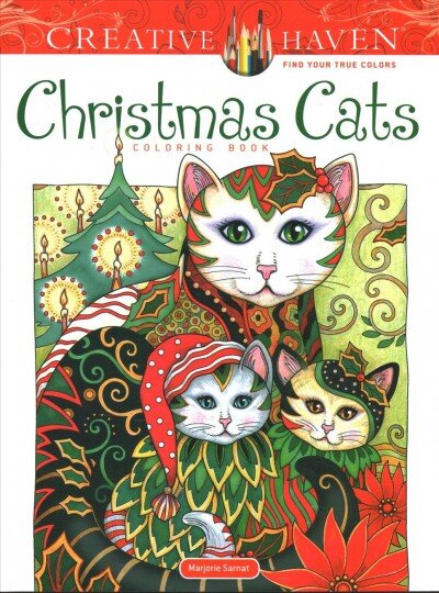 Creative Haven Christmas Cats Coloring Book kaina ir informacija | Knygos apie sveiką gyvenseną ir mitybą | pigu.lt