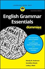 English Grammar Essentials For Dummies Aus Edition Australian Edition kaina ir informacija | Užsienio kalbos mokomoji medžiaga | pigu.lt