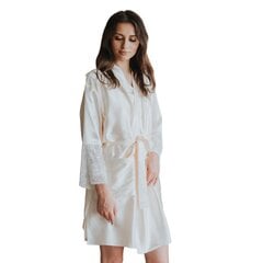 Женский шелковый халат Hanna, бежевый цена и информация | Женские халаты | pigu.lt