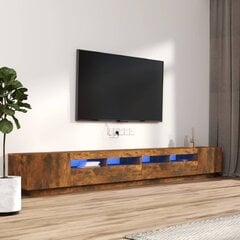TV spintelių komplektas, Mediena, 3 dalių, dūminio ąžuolo spalva kaina ir informacija | TV staliukai | pigu.lt