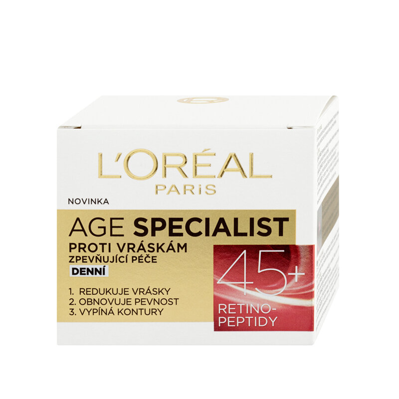 Dieninis veido kremas nuo raukšlių L'Oréal Expert Age Specialist 45+, 50 ml kaina ir informacija | Veido kremai | pigu.lt