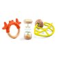 Rinkinys kūdikiui, 3 vnt - barškutis ir du kramtukai, DJECO DJ06138 kaina ir informacija | Žaislai kūdikiams | pigu.lt