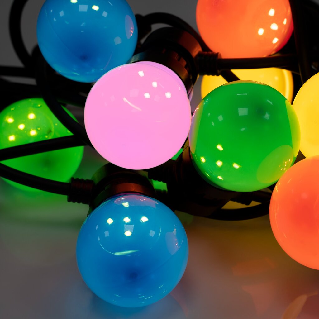 REBEL - Lauko kalėdinės lemputės įvairiaspalvės - kamuoliukai kaina ir informacija | Girliandos | pigu.lt