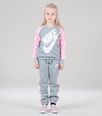 Детский спортивный костюм Nike 36F563*042 677838748338, светло-серый/розовый цена и информация | Свитеры, жилетки, пиджаки для девочек | pigu.lt