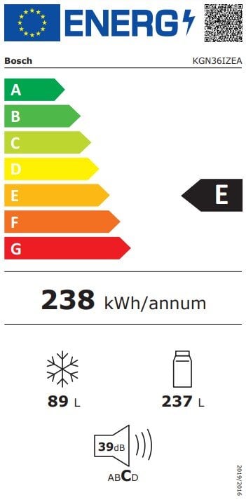 Bosch KGN36IZEA kaina ir informacija | Šaldytuvai | pigu.lt