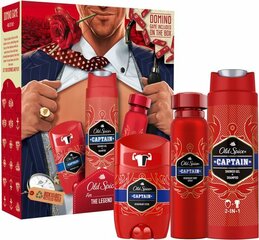 Kūno priežiūros rinkinys vyrams Old Spice Captain The Legend: pieštukinis dezodorantas 50 ml + purškiamas dezodorantas 150 ml + dušo želė 250 ml цена и информация | Масла, гели для душа | pigu.lt