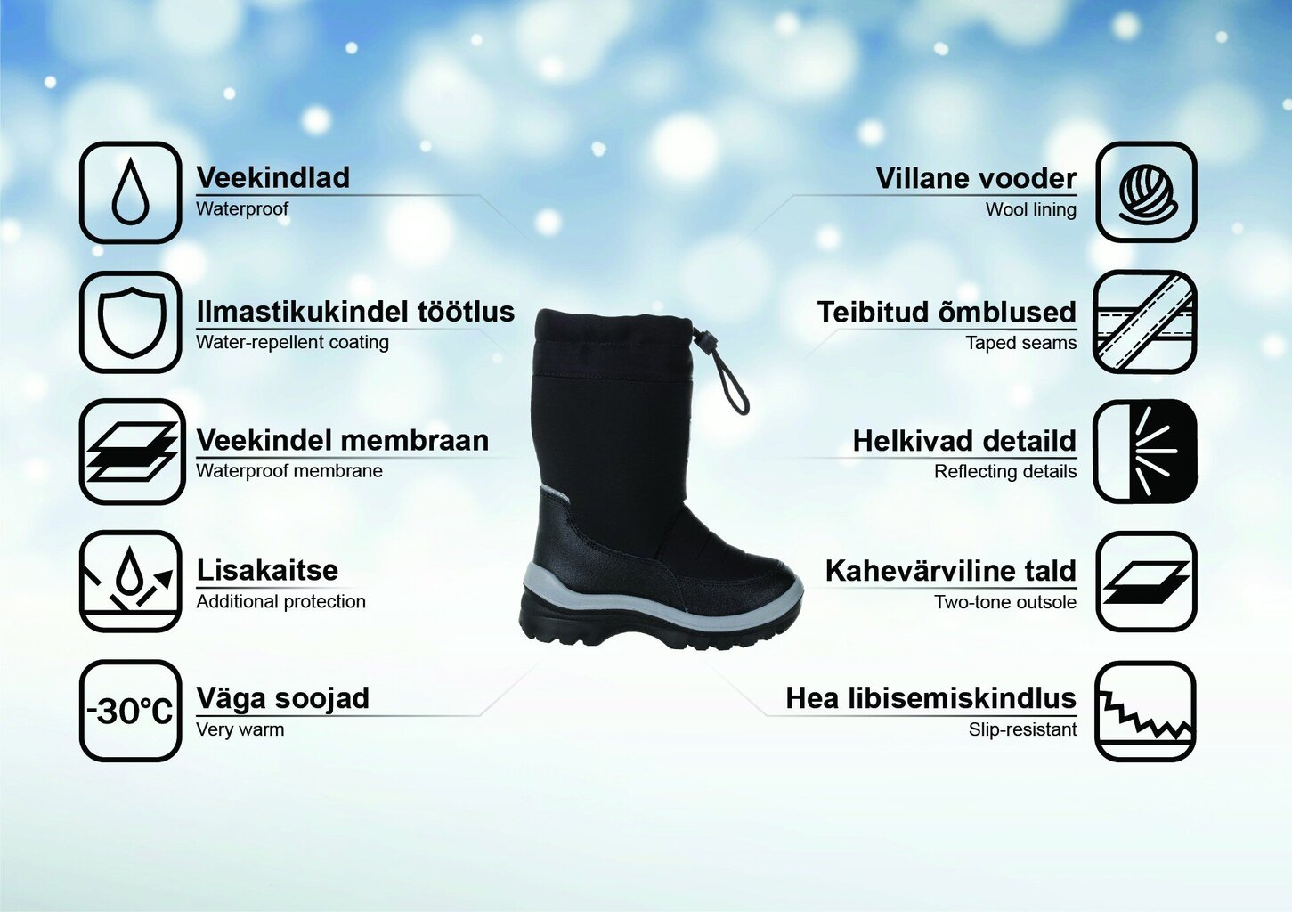 Lenne žieminiai batai vaikams kaina ir informacija | Žieminiai batai vaikams | pigu.lt