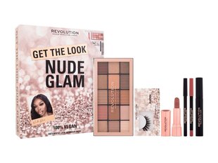 Набор для макияжа Makeup Revolution London Nude Glam, 16,5 г цена и информация | Тушь, средства для роста ресниц, тени для век, карандаши для глаз | pigu.lt