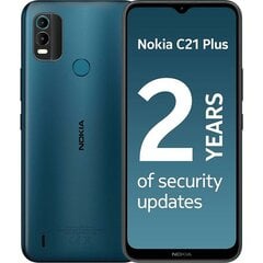 Nokia C21 Plus, Dual SIM, 3/32GB Blue цена и информация | Мобильные телефоны | pigu.lt