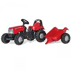 Rolly Toys (RolyKid) pedalinis traktorius su priekaba, raudonas kaina ir informacija | Balansiniai dviratukai | pigu.lt
