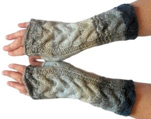 Варежки / вязаные перчатки / зимние перчатки / перчатки без пальцев из мягкого акрила, смесовой шерсти цена и информация | Женские перчатки | pigu.lt