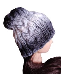 Šilta megzta kepurė, pagaminta iš akrilo kaina ir informacija | Kepurės moterims | pigu.lt