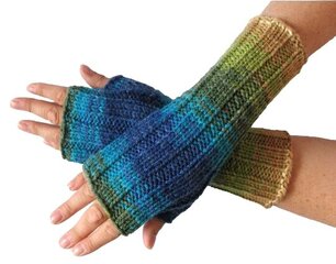 Варежки / вязаные перчатки / зимние перчатки / перчатки без пальцев из акрила батикот цена и информация | Женские перчатки | pigu.lt