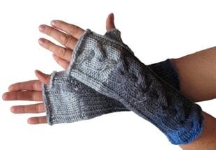 Варежки / вязаные перчатки / зимние перчатки / перчатки без пальцев из акрила батикот цена и информация | Женские перчатки | pigu.lt