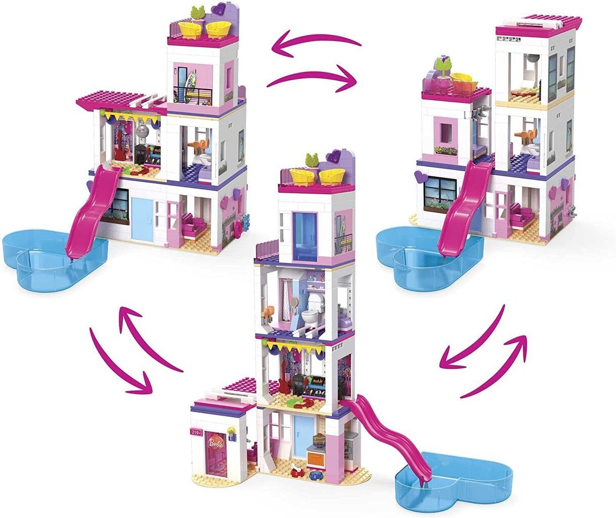 Mega Barbie Dream House, HHM01 kaina ir informacija | Žaislai mergaitėms | pigu.lt