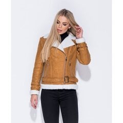 Женская короткая зимняя куртка из искусственной кожи цена и информация | Женские пиджаки | pigu.lt
