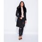 Paltas moterims Parisian Chic su kailine apykakle, juodas kaina ir informacija | Paltai moterims | pigu.lt