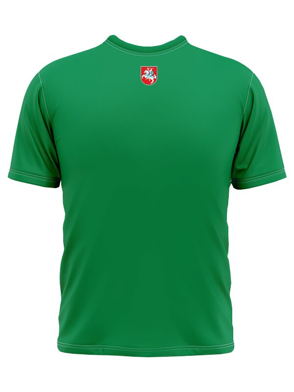 Vyriški marškinėliai žali LTU su Vyčiu ant nugaros цена и информация | Lietuviška sirgalių atributika | pigu.lt