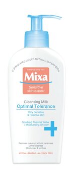 Очищающее молочко для чувствительной кожи лица Mixa, 200 мл цена и информация | Средства для очищения лица | pigu.lt