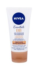 Atspalvį suteikiantis drėkinamasis kremas Nivea BB Cream 5in1 Beautifying Medium to Dark SPF10, 50 ml kaina ir informacija | Veido kremai | pigu.lt