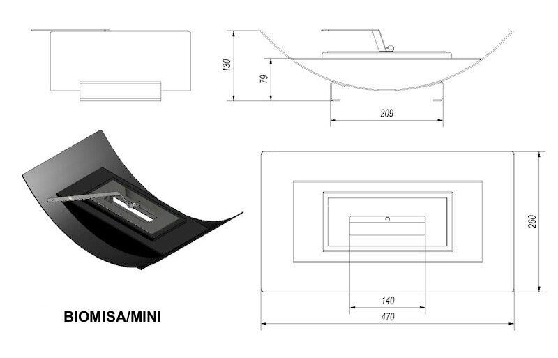 BIO židinys Biomisa Mini TÜV цена и информация | Židiniai, ugniakurai | pigu.lt