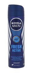 Дезодорант Nivea Men Fresh Active 48h для мужчин, 150 мл цена и информация | Дезодоранты | pigu.lt