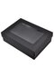 Dovanų dėžutė juoda su langeliu, 21 x 15 x 6 cm цена и информация | Dovanų pakavimo priemonės | pigu.lt