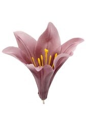 Dirbtinė gėlė lelijos žiedas, violetinės spalvos, 5 vnt. kaina ir informacija | Dirbtinės gėlės | pigu.lt