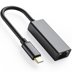 Gigabit LAN USB-C 100/1000Mb RJ45 kaina ir informacija | Adapteriai, USB šakotuvai | pigu.lt