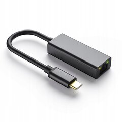 Gigabit LAN USB-C 100/1000Mb RJ45 kaina ir informacija | Adapteriai, USB šakotuvai | pigu.lt