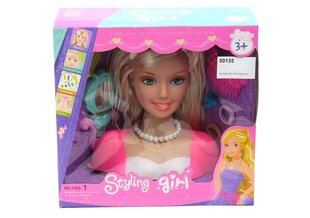 Plaukų lėlės galvutė (50135) 4305 kaina ir informacija | Žaislai mergaitėms | pigu.lt