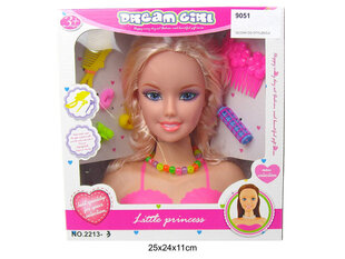 Lėlės galvutė šukuosenai (9051) 7559 kaina ir informacija | Žaislai mergaitėms | pigu.lt