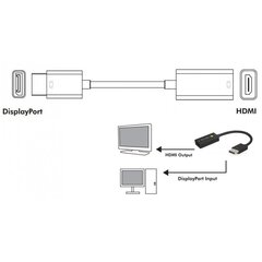 Techly DisplayPort 1.4 DP į HDMI 8K*30Hz aktyvus цена и информация | Адаптеры, USB-разветвители | pigu.lt