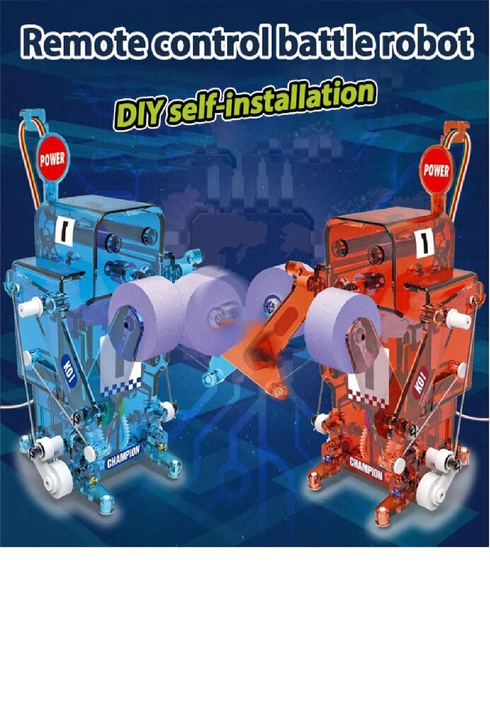 Sparring robotų rinkinys „pasidaryk pats“ elektrinis žaislas, raudonas kaina ir informacija | Žaislai berniukams | pigu.lt