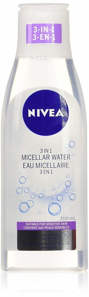 Micelinis vanduo Nivea Sensitive 3in1 200 ml kaina ir informacija | Veido prausikliai, valikliai | pigu.lt