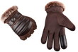 Vyriškos žieminės pirštinės KR74, rudos spalvos kaina ir informacija | Vyriški šalikai, kepurės, pirštinės | pigu.lt