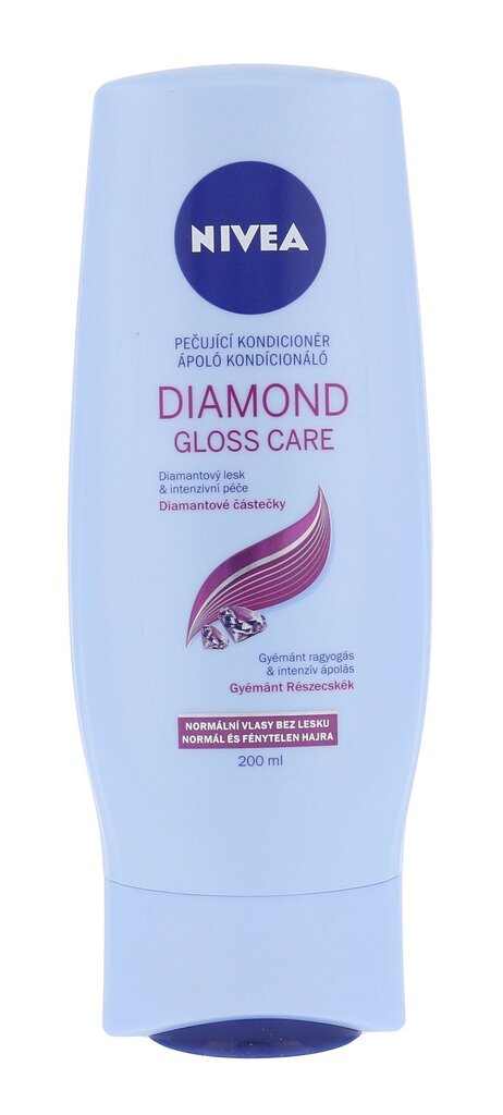 Suteikiantis spindesio kondicionierius plaukams Nivea Diamond Gloss 200 ml kaina ir informacija | Balzamai, kondicionieriai | pigu.lt