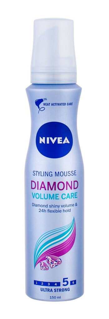 Apimties suteikiančios plaukų putos Nivea Diamond Volume 150 ml kaina ir informacija | Plaukų formavimo priemonės | pigu.lt