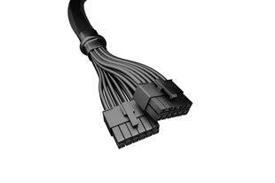 be quiet! 12VHPWR PCIe adapter cable (black  0.6 meter) kaina ir informacija | Kabeliai ir laidai | pigu.lt