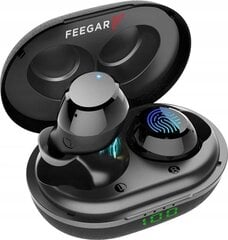 Беспроводные наушники Беспроводные наушники Bluetooth Feegar AIR100 PRO BT 5.0 IPX5 + Чехол Powerbank цена и информация | Теплая повязка на уши, черная | pigu.lt