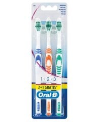 Зубная щетка Oral-B Classic Care Medium, 3 шт. цена и информация | Зубные щетки, пасты | pigu.lt